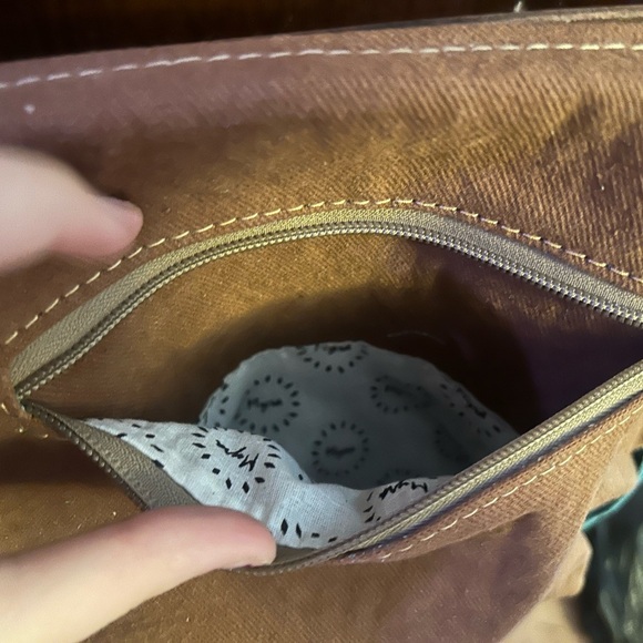 Myra Bag S-4699 Bag, Floral Hand-Tooled, Pink - Picture 5 of 7